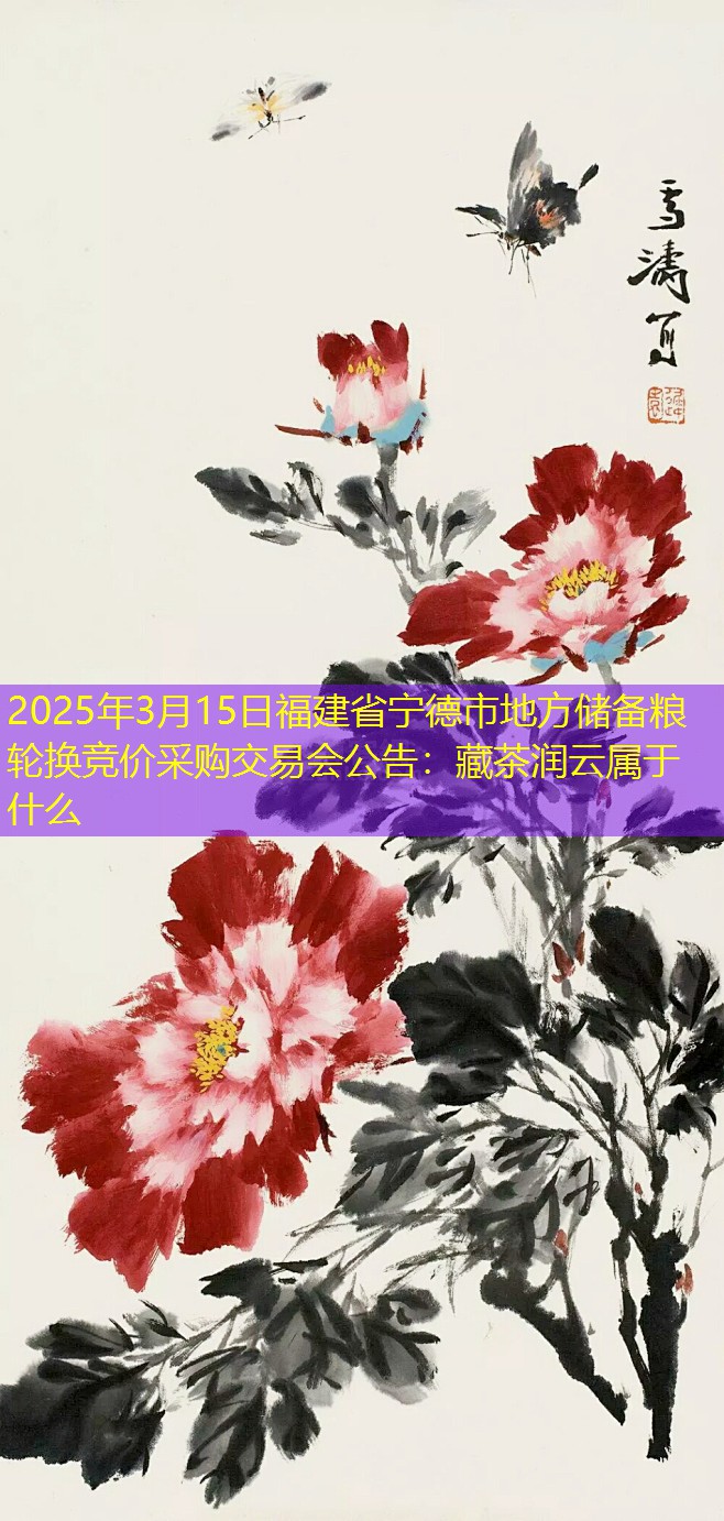 2025年3月15日福建省宁德市地方储备粮轮换竞价采购交易会公告：藏茶润云属于什么