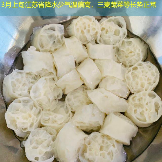 3月上旬江苏省降水少气温偏高，三麦蔬菜等长势正常